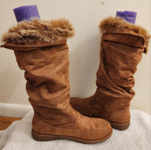 Womens New Attitude Tall Boots with faux fur size 8 - Picture 4 of 14